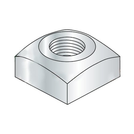 Newport Fasteners 1/2-13 Regular Square Nuts/Steel/Zinc , 300PK 418075